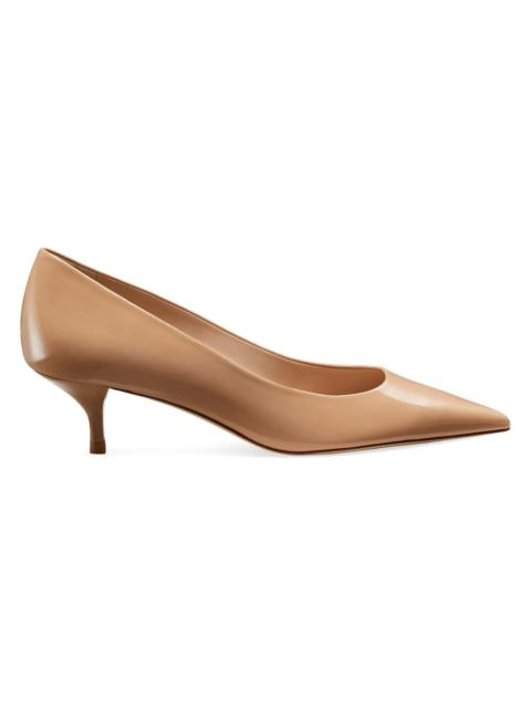 Stuart Weitzman Women's Stuart Power 50MM Patent Leather Pumps - Adobe