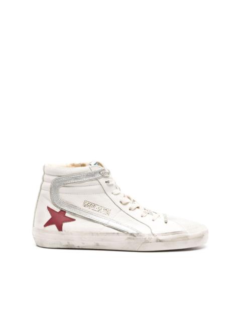 star-patch lace-up sneakers