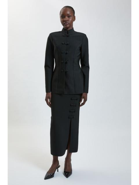KAREN MILLEN Military Button Detail Bandage Maxi Skirt