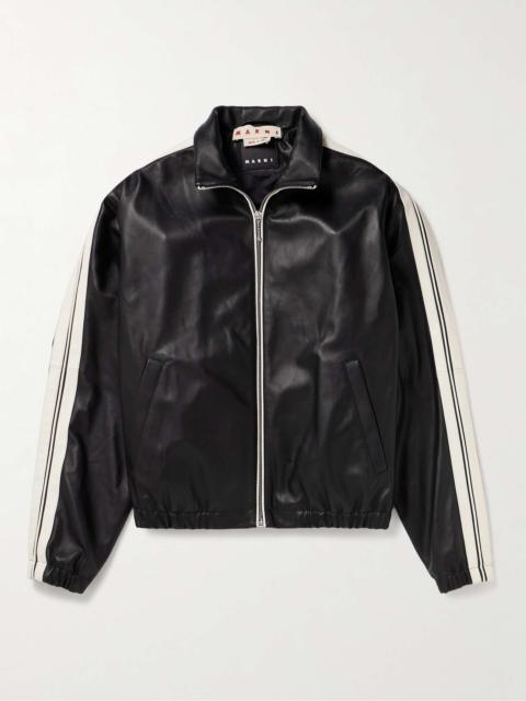 Marni Striped Nappa Leather Track Jacket