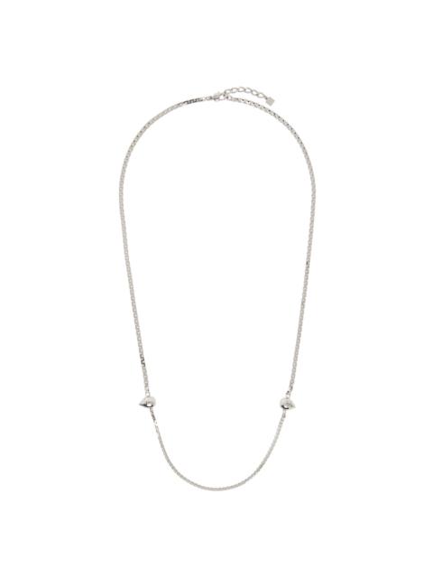 Silver G Stud Chain Necklace