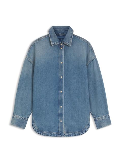 BOSS OVERSIZE-FIT SHIRT IN VINTAGE RIGID DENIM