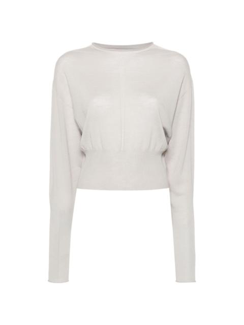 virgin wool cropped jumper