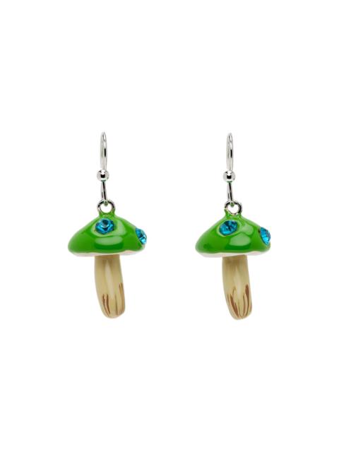 SSENSE Exclusive Green Mushroom Earrings