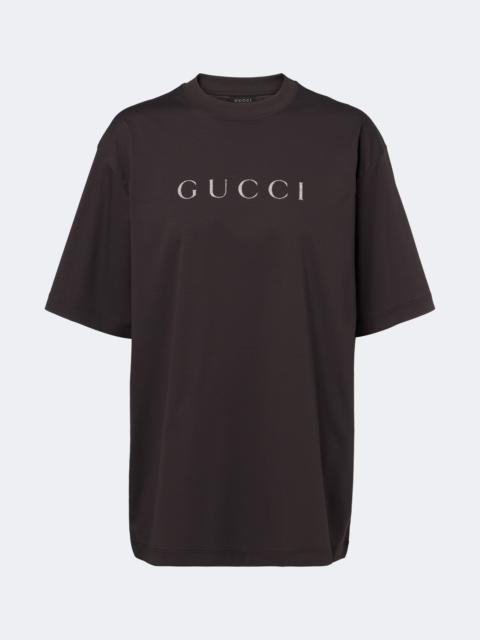 GUCCI Logo cotton jersey T-shirt