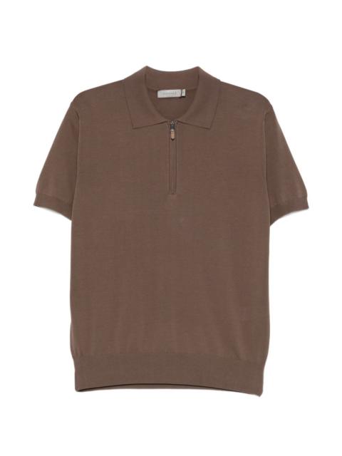 Canali zip-up polo shirt