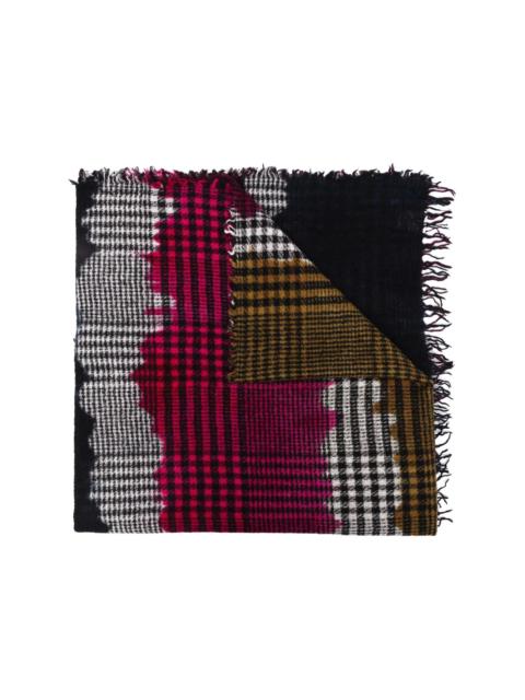 Faliero Sarti checked frayed scarf