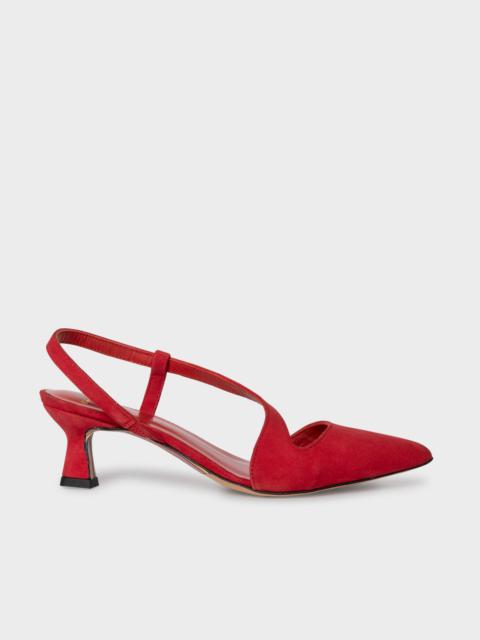 Paul Smith Raspberry 'Cloudy' Suede Heels