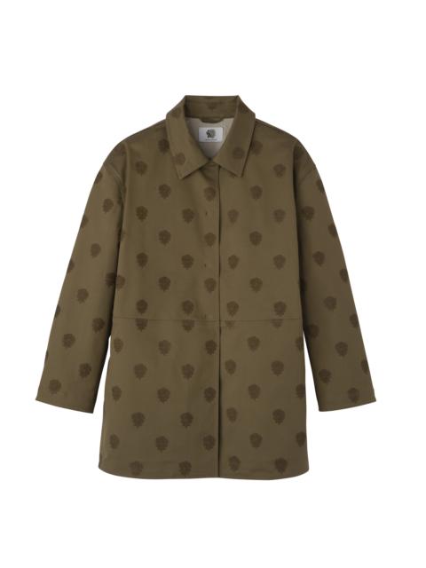 Longchamp Coat Artichoke - Embroidered gabardine