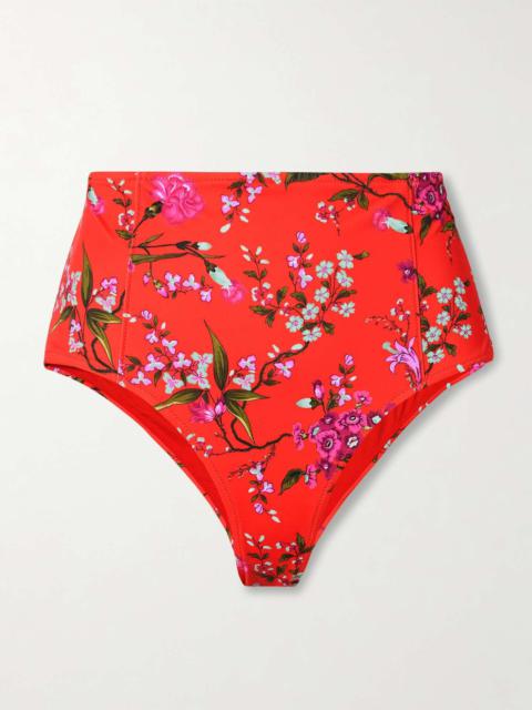 Floral-print bikini briefs