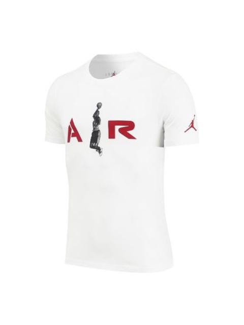Jordan Air Jordan Flying Man Dunk Printing Short Sleeve White T-Shirt CZ2330-100