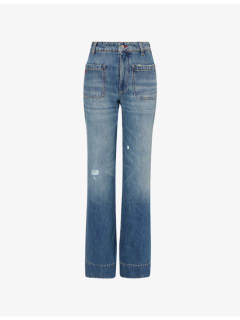 Victoria Beckham Alina Wide-Leg Denim Jeans