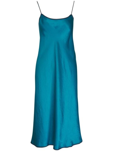 Vince satin slip midi dress