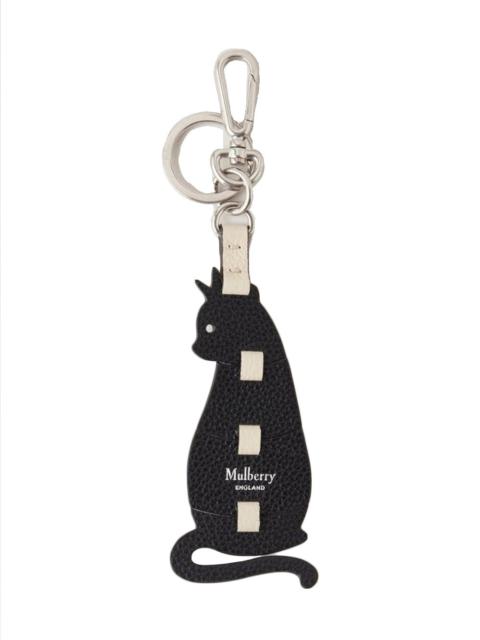 Mulberry Cat Puzzle Keyring Silky Calf & Small Classic Grain (Black)