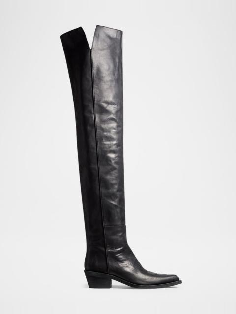 KHAITE Clive Calfskin Over-The-Knee Boots