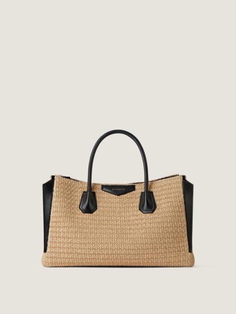 Givenchy MEDIUM ANTIGONA CATCHALL RAFFIA-EFFECT BAG