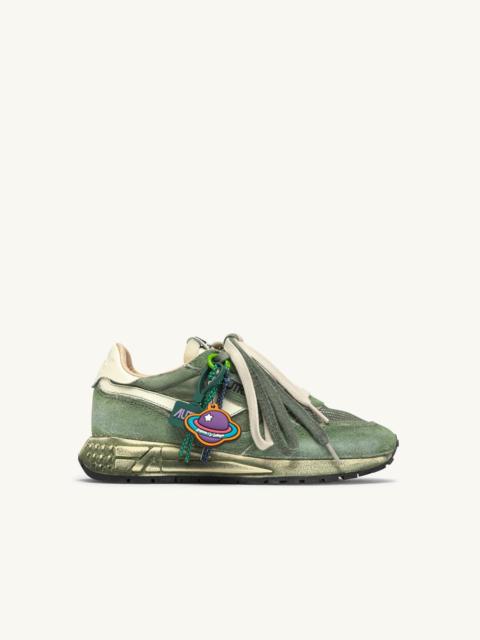 AUTRY REELWIND SUPER VINTAGE SNEAKERS IN LEPRECHAUN AND WHITE SUEDE AND NYLON