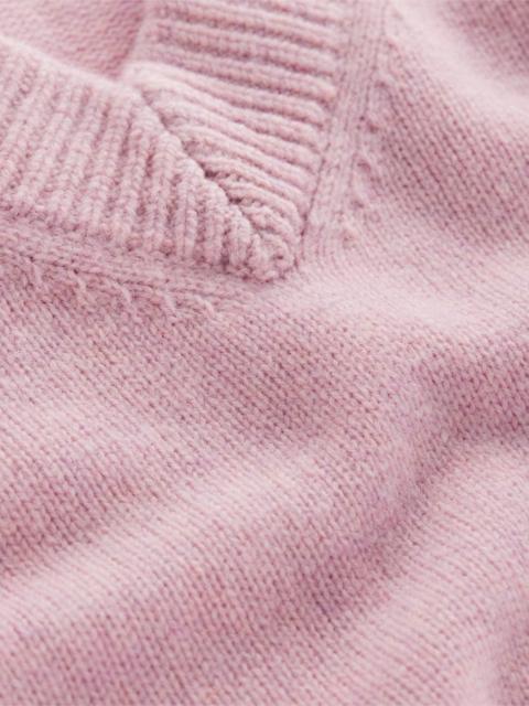 BODEN Marion Merino V-neck Sweater-Blush Pink