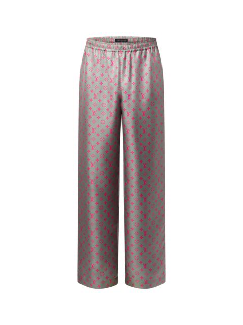 Louis Vuitton Monogram Silk Drawstring Pants