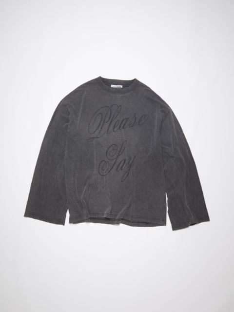 Acne Studios Print long sleeve top - Faded black