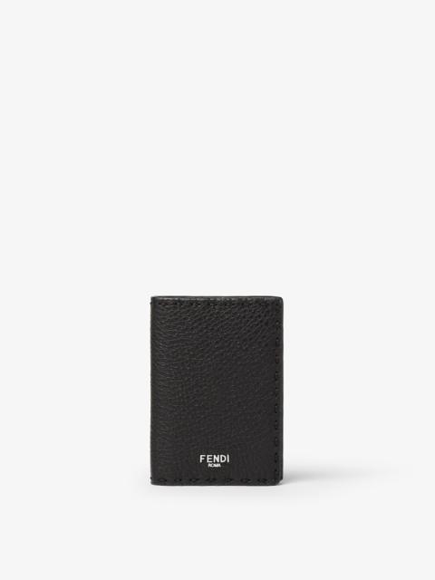 FENDI Card Holder Selleria Black leather card holder