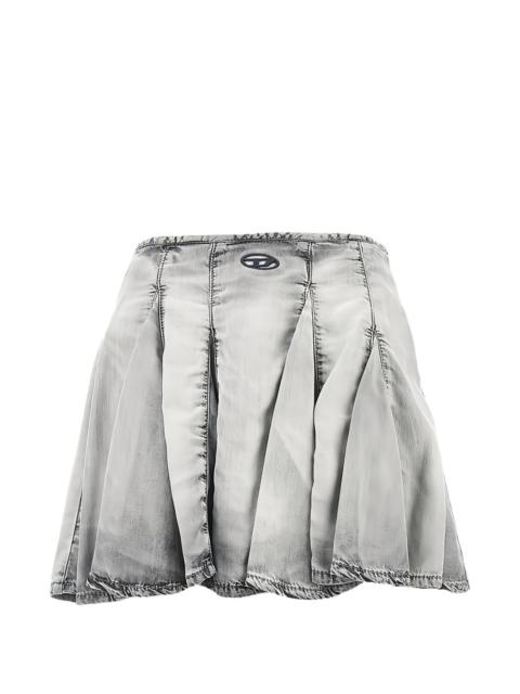 Diesel logo-detail pleated mini skirt