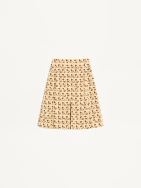 Valentino CREPE DE CHINE SKIRT WITH PETIT CHARLES PRINT