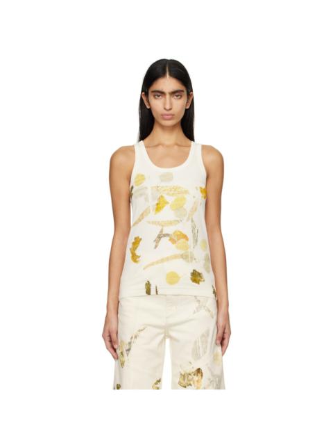 FENG CHEN WANG Off-White Printed Tank Top
