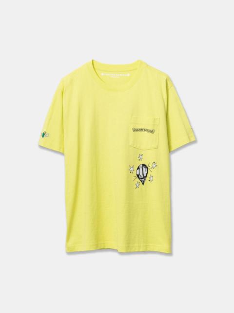 Neon Yellow Chrome Hearts x Matty Boy Chain Face T-Shirt