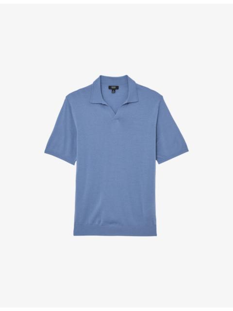 REISS Duchie Short-Sleeved Wool Polo Shirt