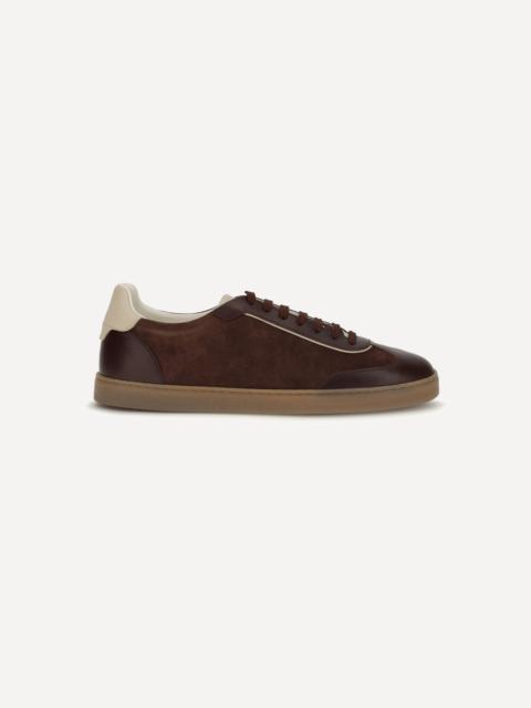 Brunello Cucinelli Leather Sneakers with suede details