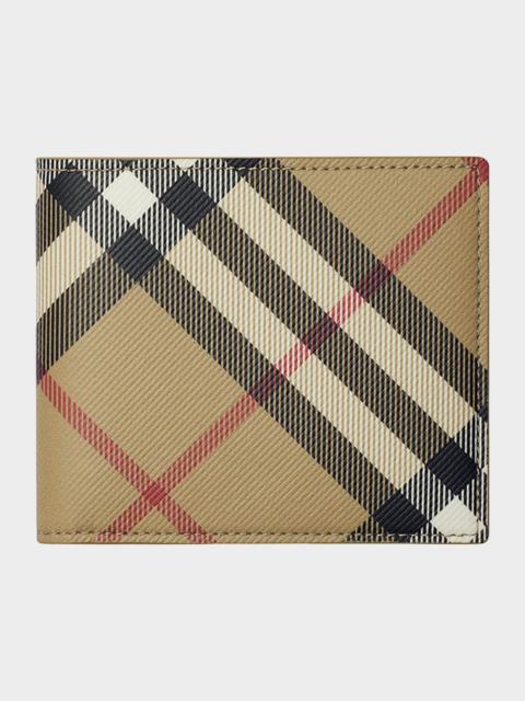 Men's Check Bifold Wallet