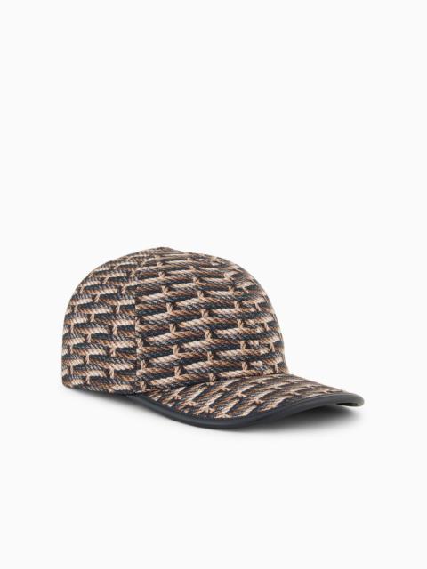 GIORGIO ARMANI Printed cotton baseball cap