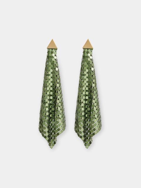 rabanne EMERALD CHAINMAIL EARRINGS