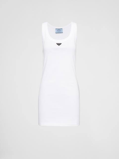 Prada Ribbed knit jersey dress