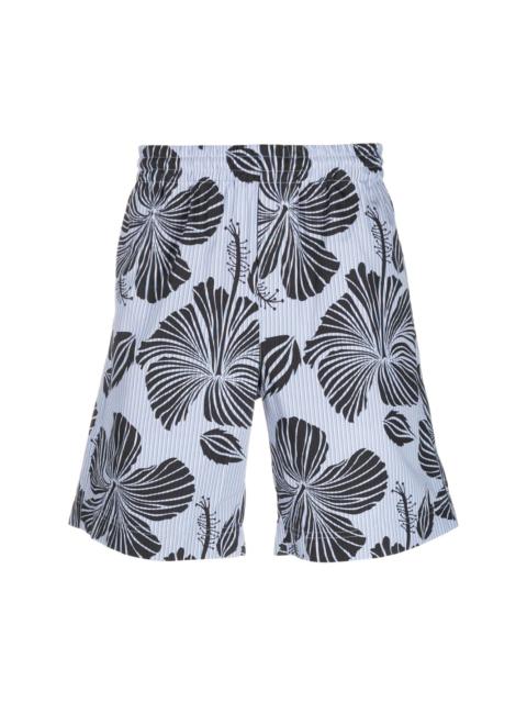 hibiscus-print bermuda shorts