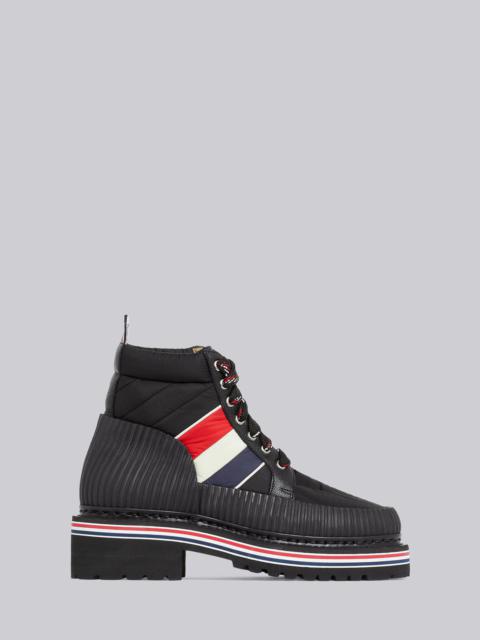 Thom Browne Black Nylon All Terrain Tricolor Stripe Boot
