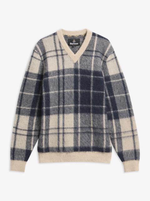 Barbour Hunham Tartan V-Neck Jumper