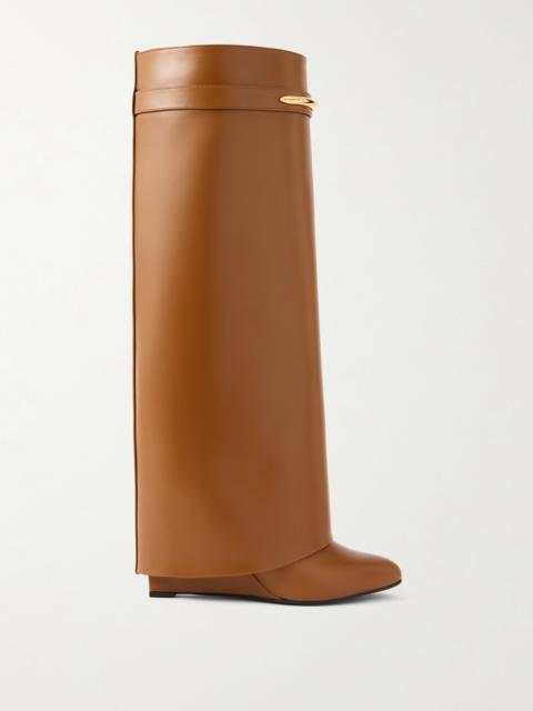 Givenchy Shark Leather Knee Boots