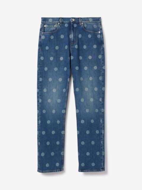 Burberry Straight Fit Polka Dot Stonewash Jeans