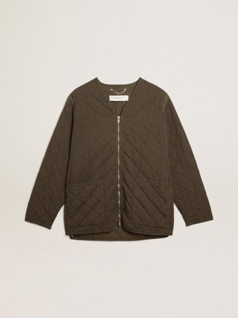 Golden Goose Olive-green quilted jacket