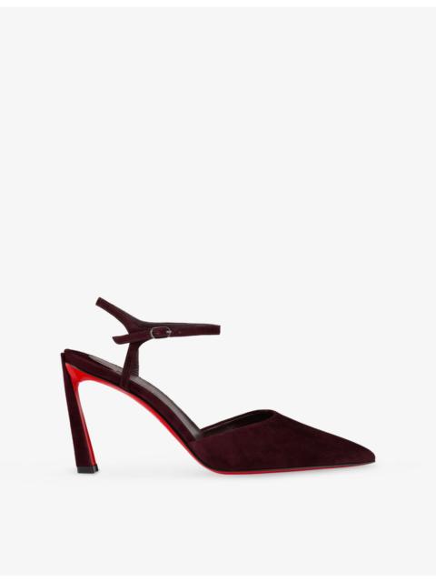 Christian Louboutin Condora Riviera 85 Suede Heeled Courts