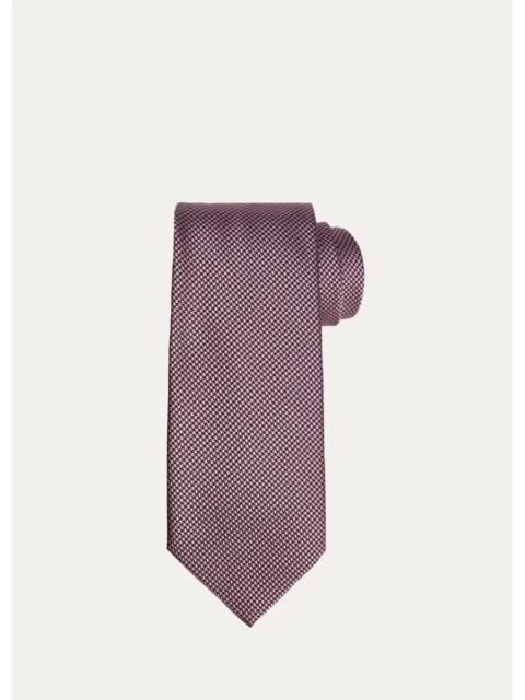 TOM FORD Men's Micro-Houndstooth Silk Tie