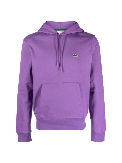 logo-embroidered cotton-blend hoodie