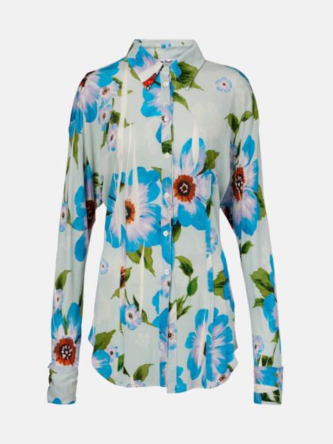 Acne Studios Floral jersey shirt