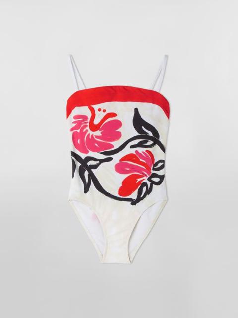 Marni ONE-PIECE SWIMMING COSTUME IN MARNIFESTO PRINT