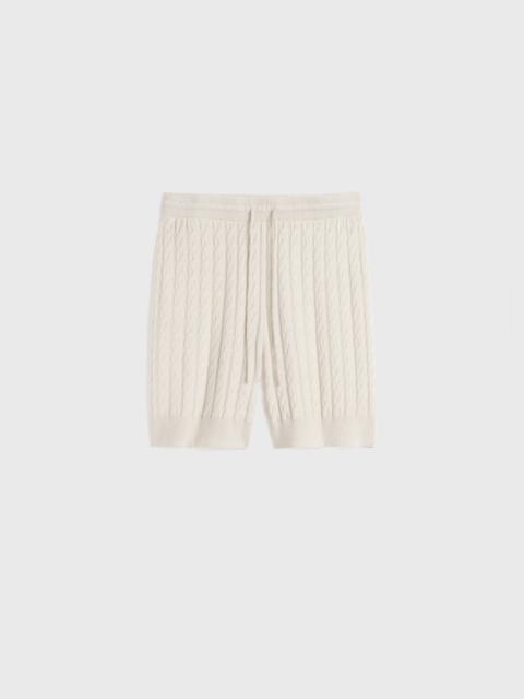 Cable knit shorts snow
