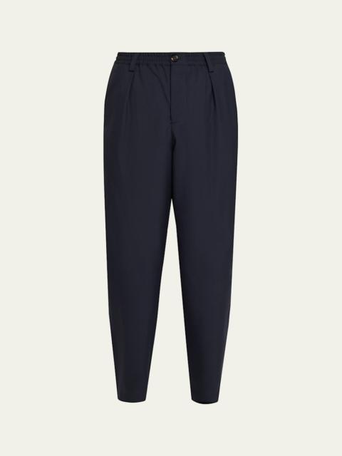Marni Men's Loose-Fit Stretch Pleated Pants