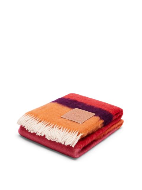 Loewe Striped blanket in mohair and wool blend