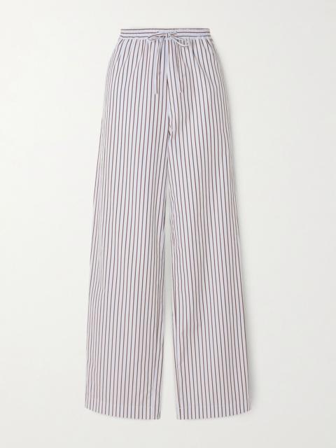 Loulou de Saison Cisco striped cotton-poplin wide-leg pants Multi